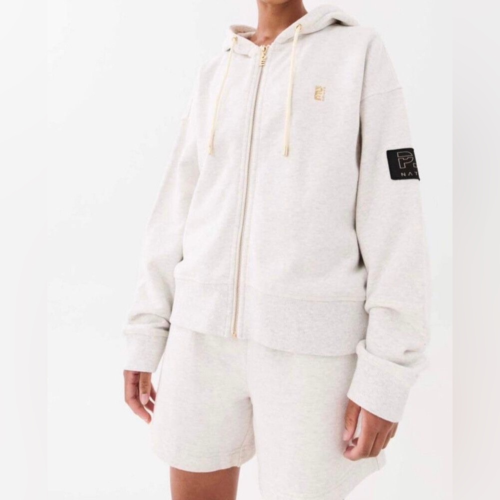 P.E Nation Reset Zip Hoodie Grey Marl 2XL